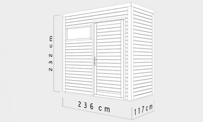 Abri Design Cube 1 en panneaux 19mm