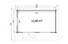 chalets de jardin BIARRITZ 44 mm sans plancher - 12,7m² intérieur