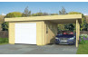 Garage bois DRÔME porte sectionnelle 44mm - 17,6m² intérieur +14m²