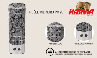 Poêle Harvia Cilindro PC 90 pour sauna