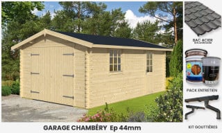 Pack garage Chambéry tuilacier gris anthracite tuile Ep 44mm