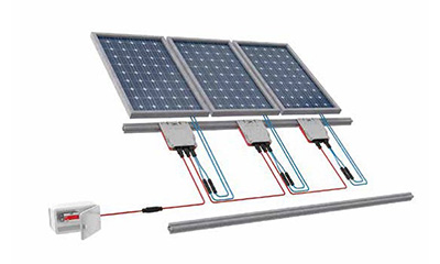 schema panneau solaire raccordement kit de fixation onduleur toiture prise electrique
